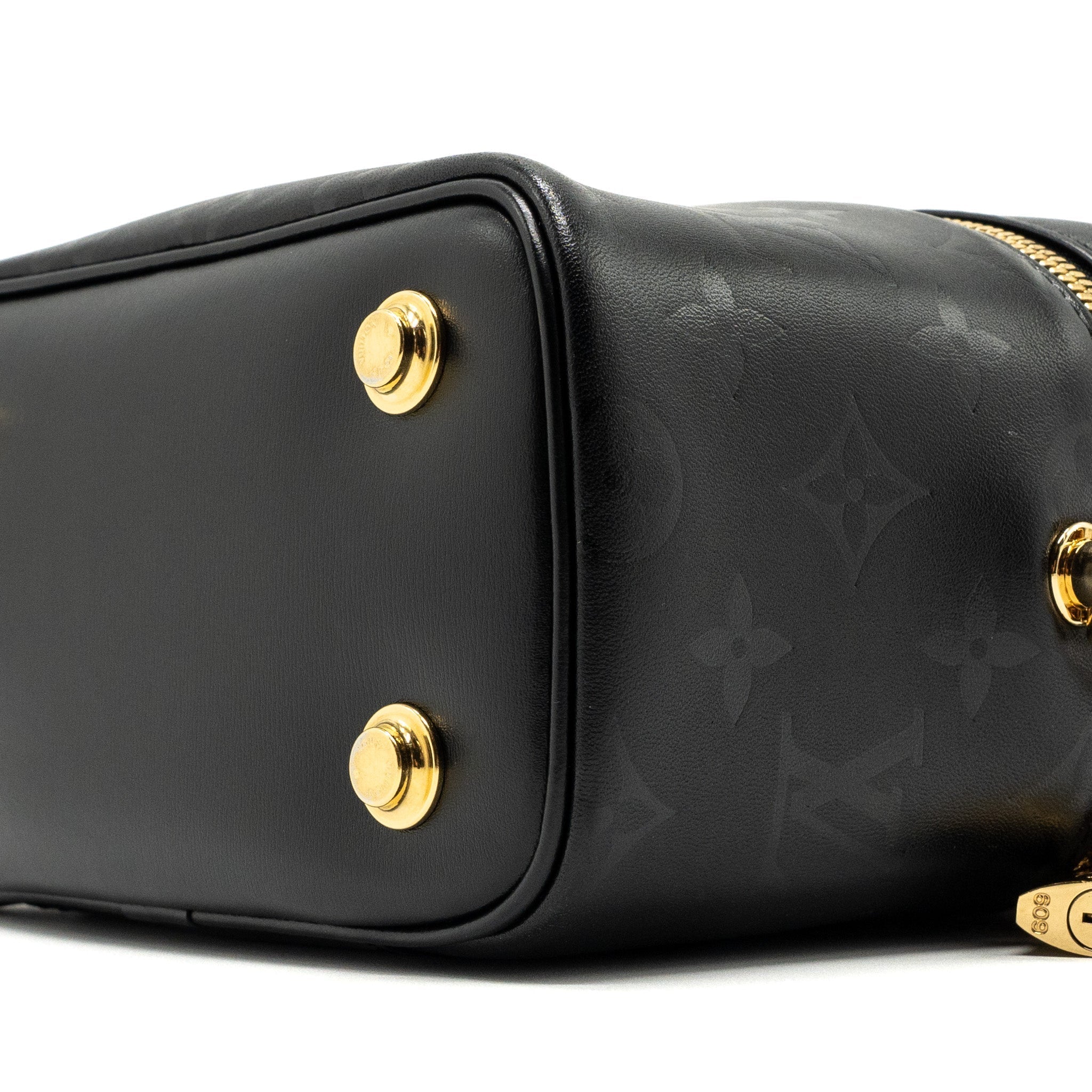 LOUIS VUITTON VANITY PM MONOGRAM LAMBSKIN  BLACK GHW
