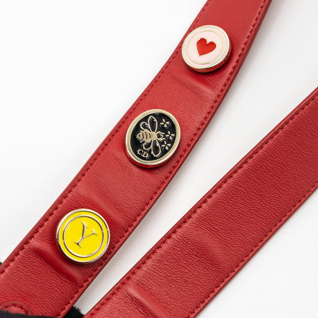 DIOR SMALL LADY DIOR LAMBSKIN RED WITH GHW