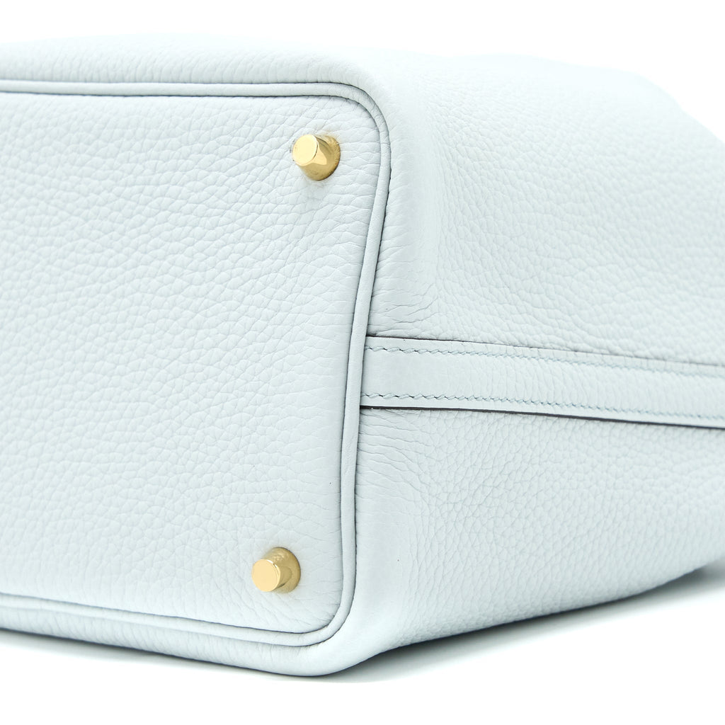 Hermes Picotin 18 Lock Bag Clemence Blue Pale GHW