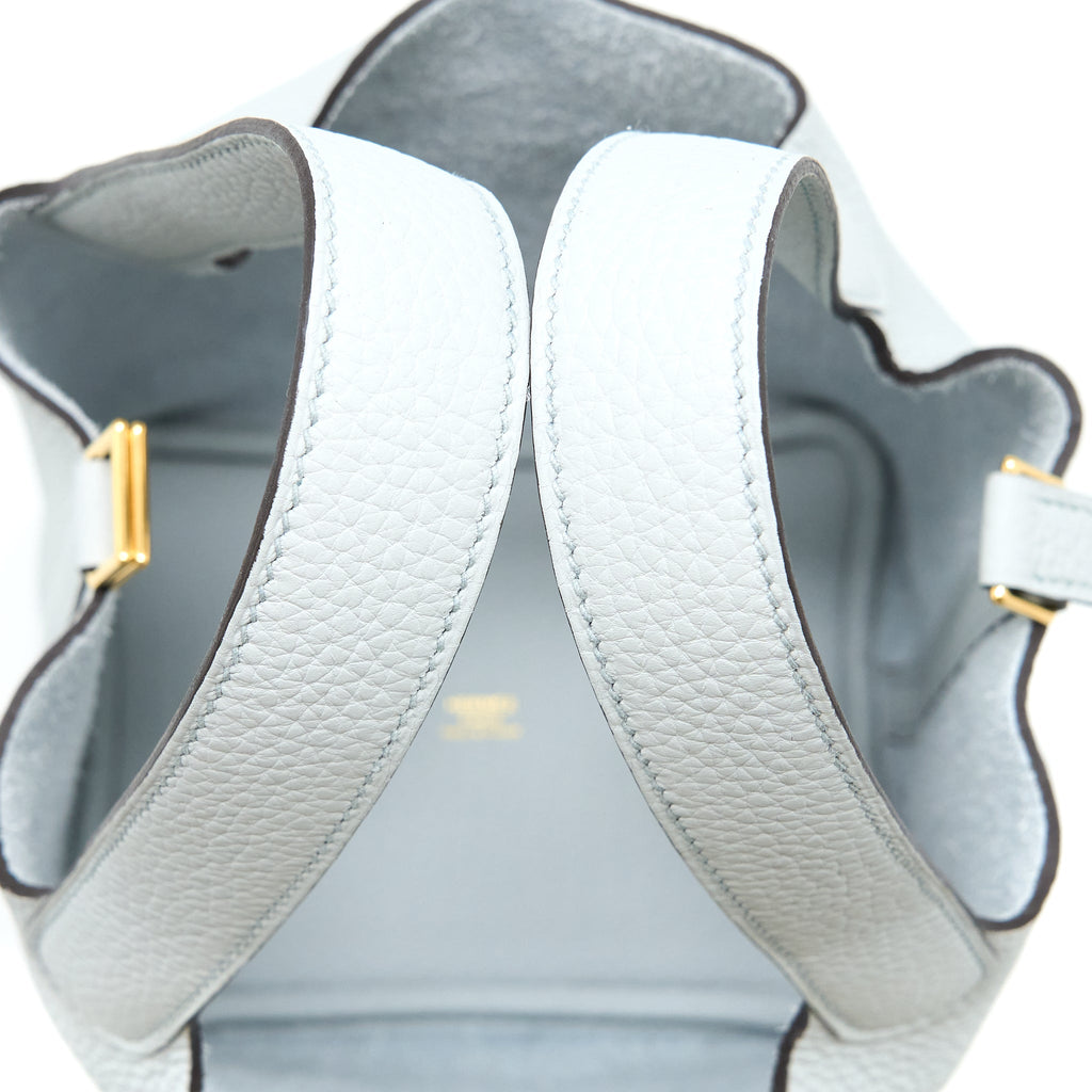 Hermes Picotin 18 Lock Bag Clemence Blue Pale GHW