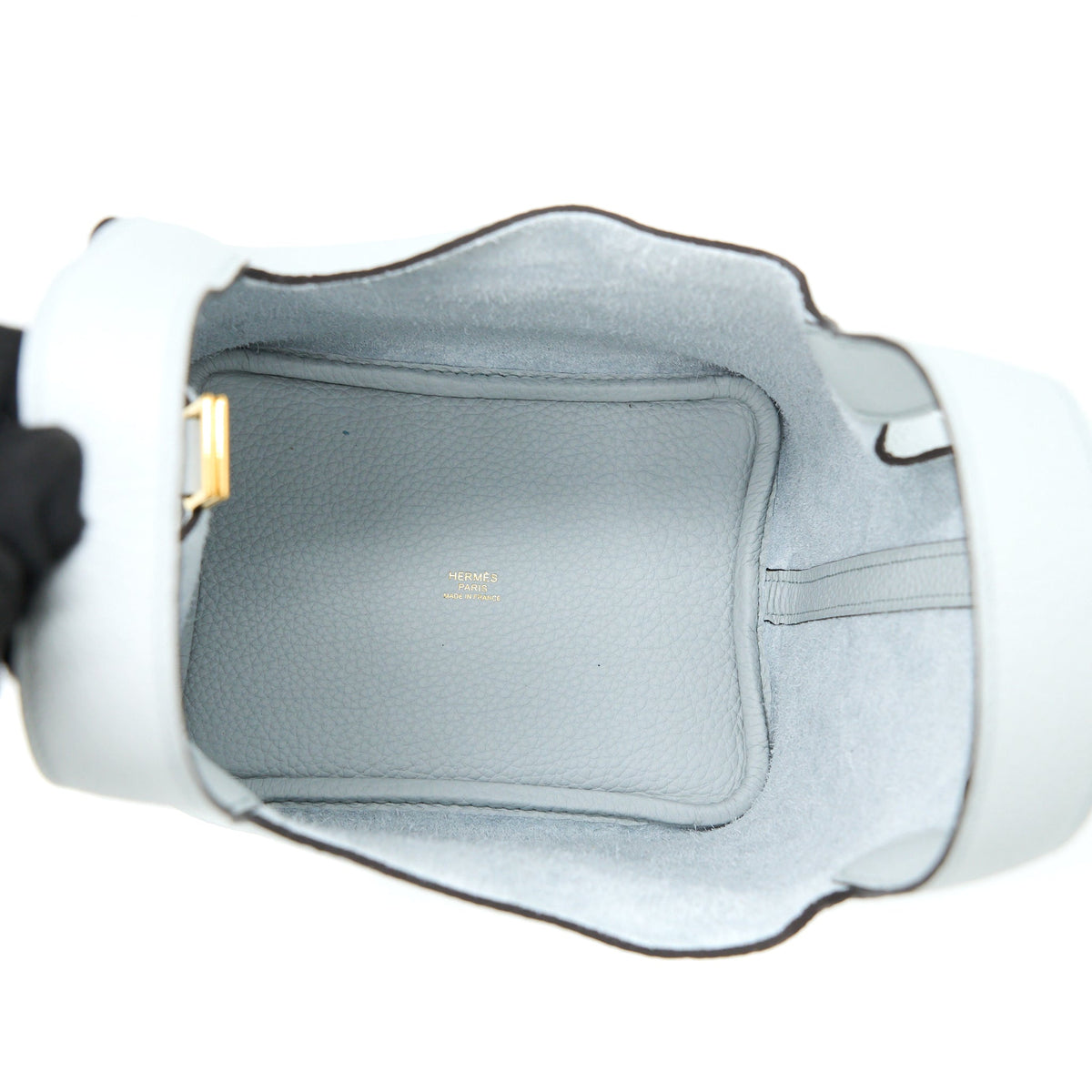 Hermes Picotin 18 Lock Bag Clemence Blue Pale GHW