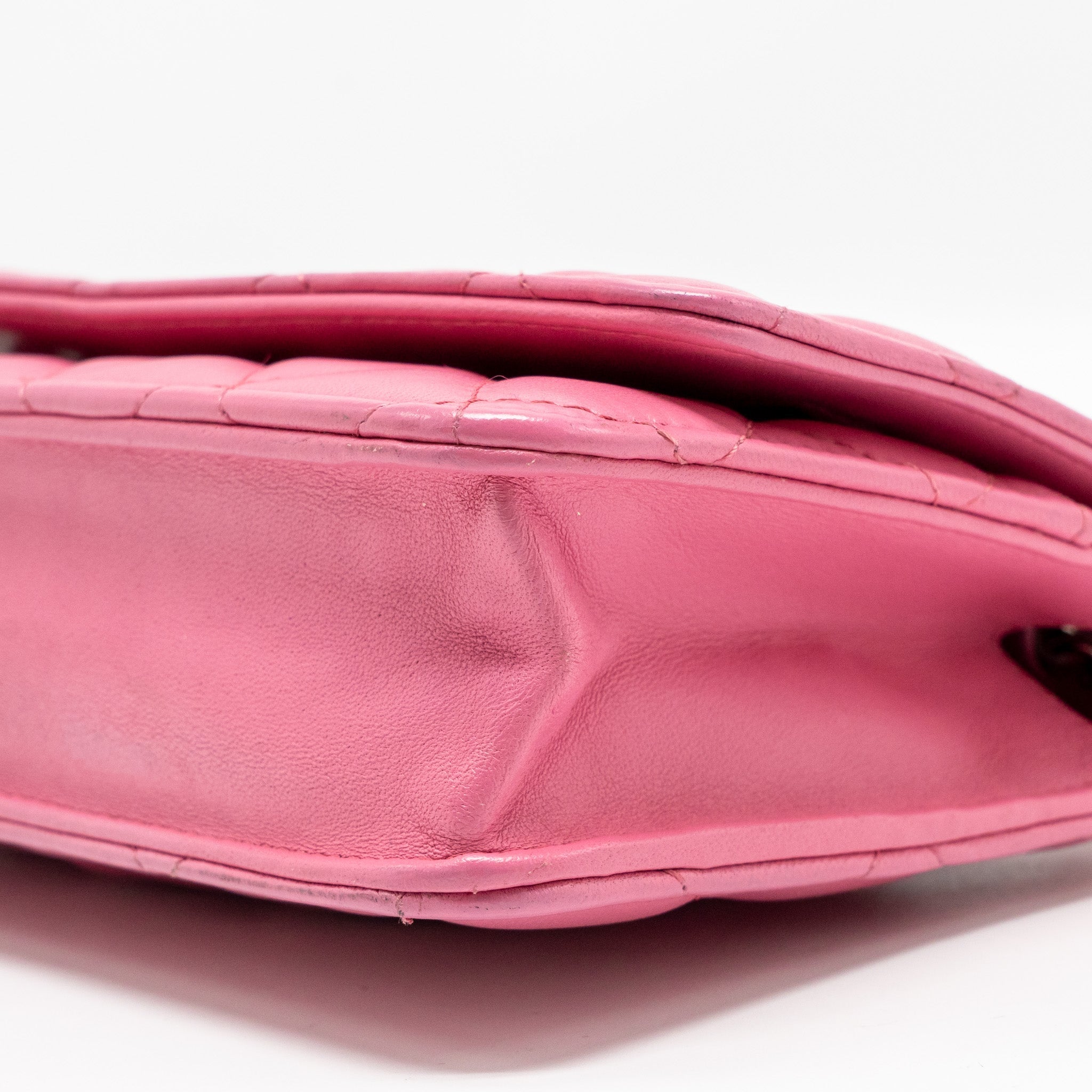 CHANEL CLASSIC WALLET ON CHAIN LAMBSKIN PINK SHW