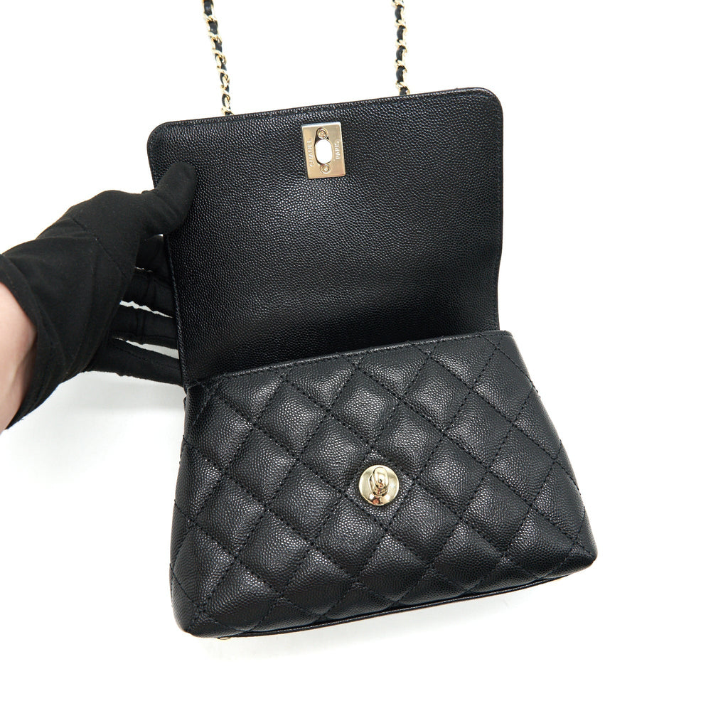CHANEL EXTRA MINI COCO HANDLE BLACK LGHW