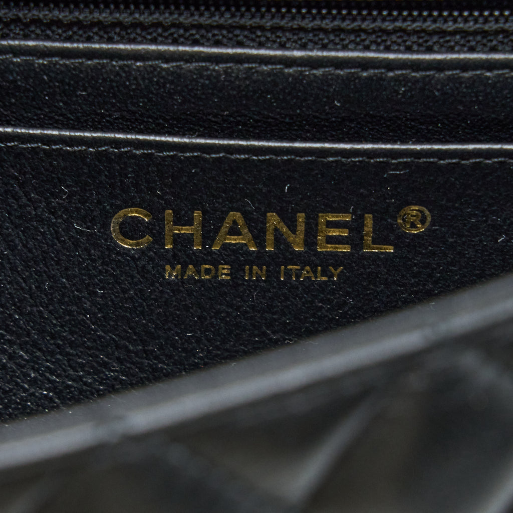 CHANEL MINI RECTANGULAR FLAP BAG LAMBSKIN BLACK LGHW