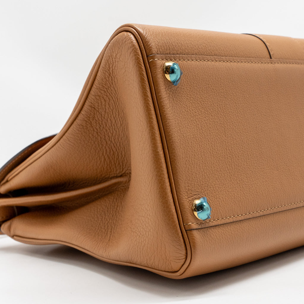 DELVAUX BRILLIANT MM CALFSKIN BROWN SHW