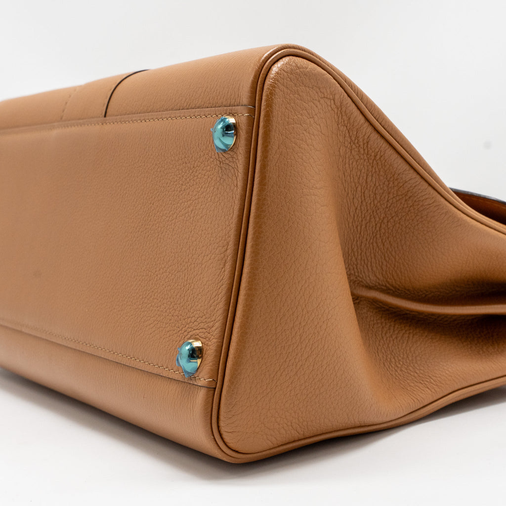 DELVAUX BRILLIANT MM CALFSKIN BROWN SHW