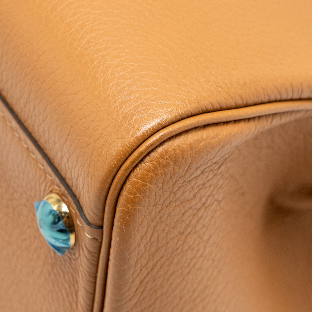 DELVAUX BRILLIANT MM CALFSKIN BROWN SHW