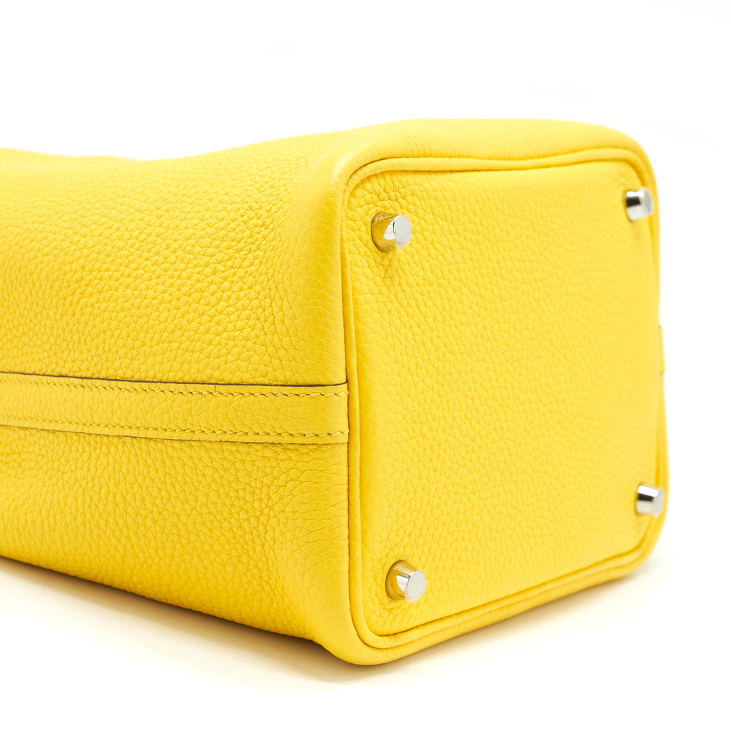 Hermes Picotin 18 Lock Bag Clemence Jaune De Naples SHW