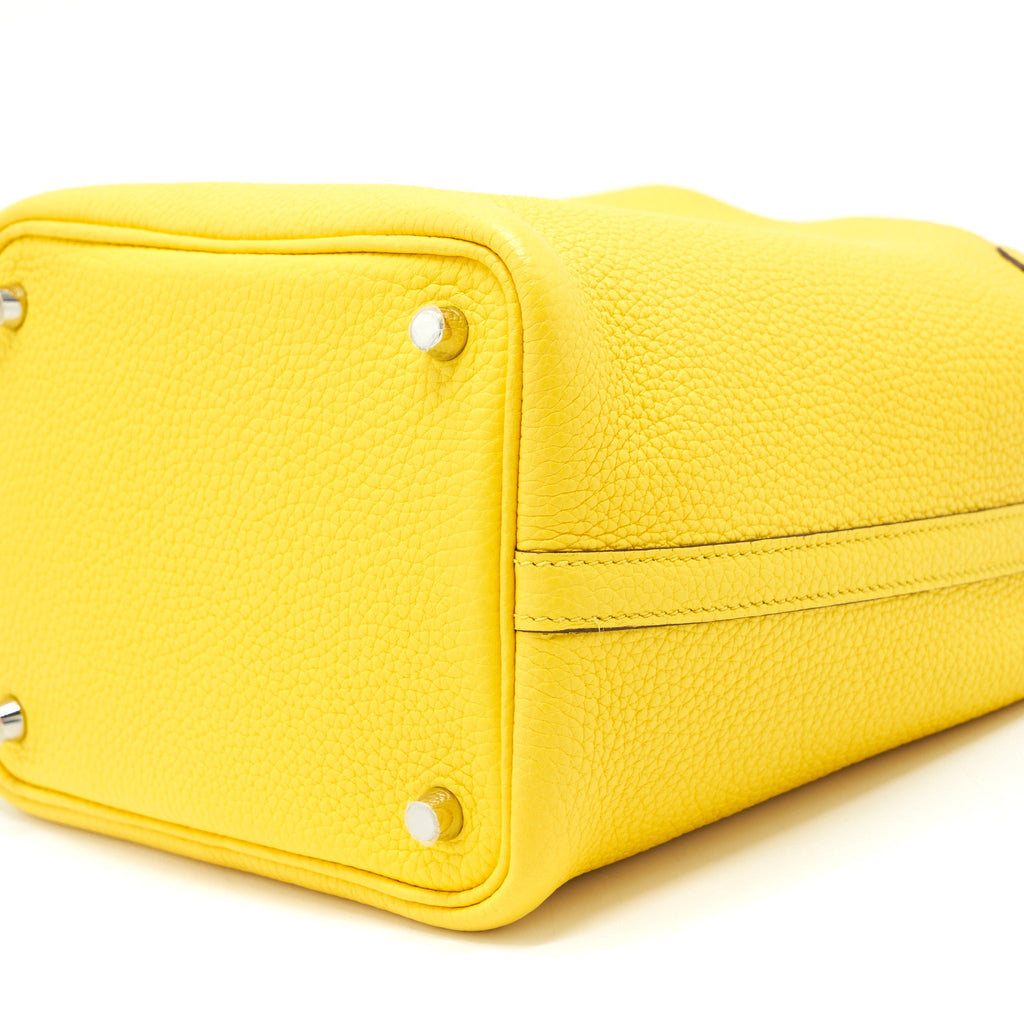 Hermes Picotin 18 Lock Bag Clemence Jaune De Naples SHW