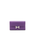 Hermes Constance Wallet Epsom Purple SHW with an ext