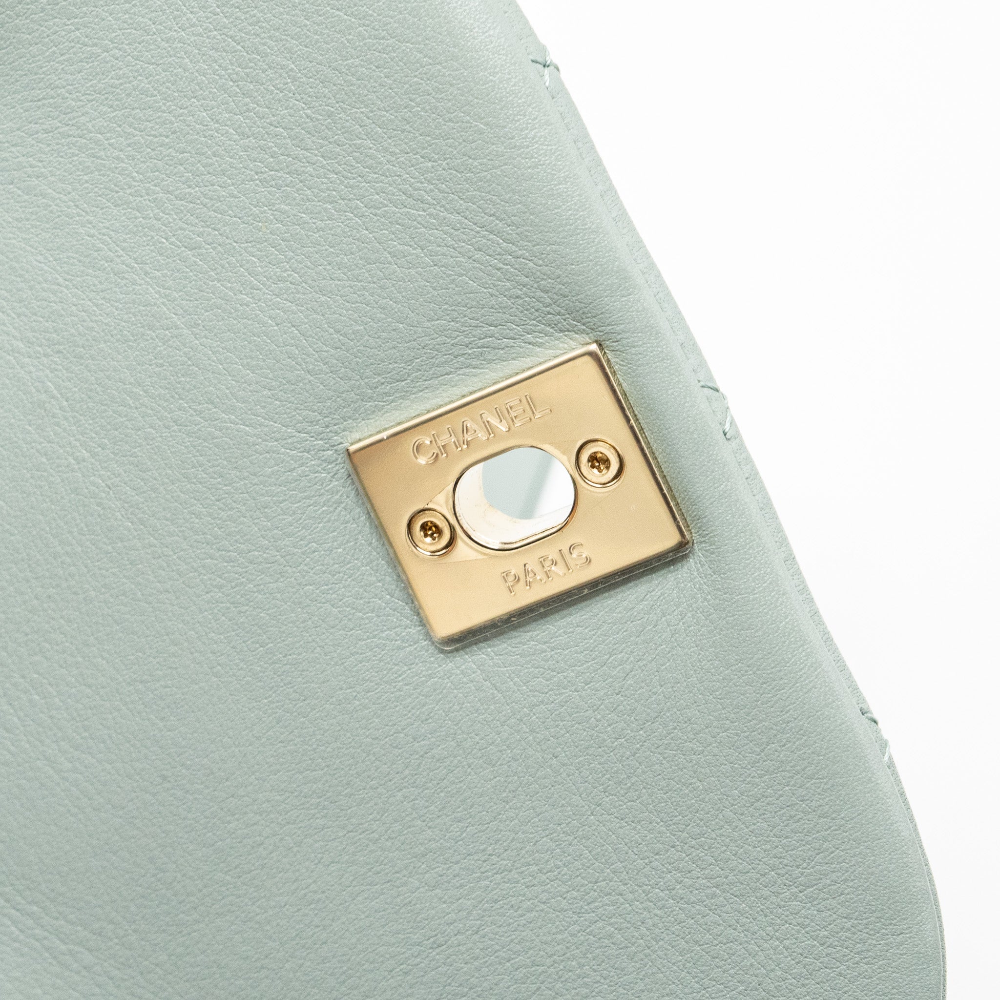 CHANEL 23C MINI DUMA BACKPACK CALFSKIN LIGHT GREY LGHW (MICROCHIP)
