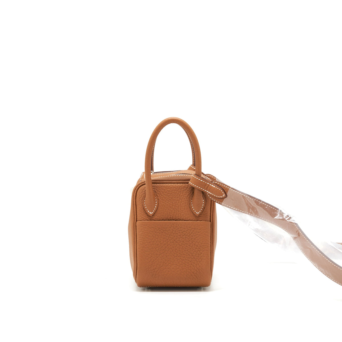 Hermes Mini Lindy Clemence Gold SHW