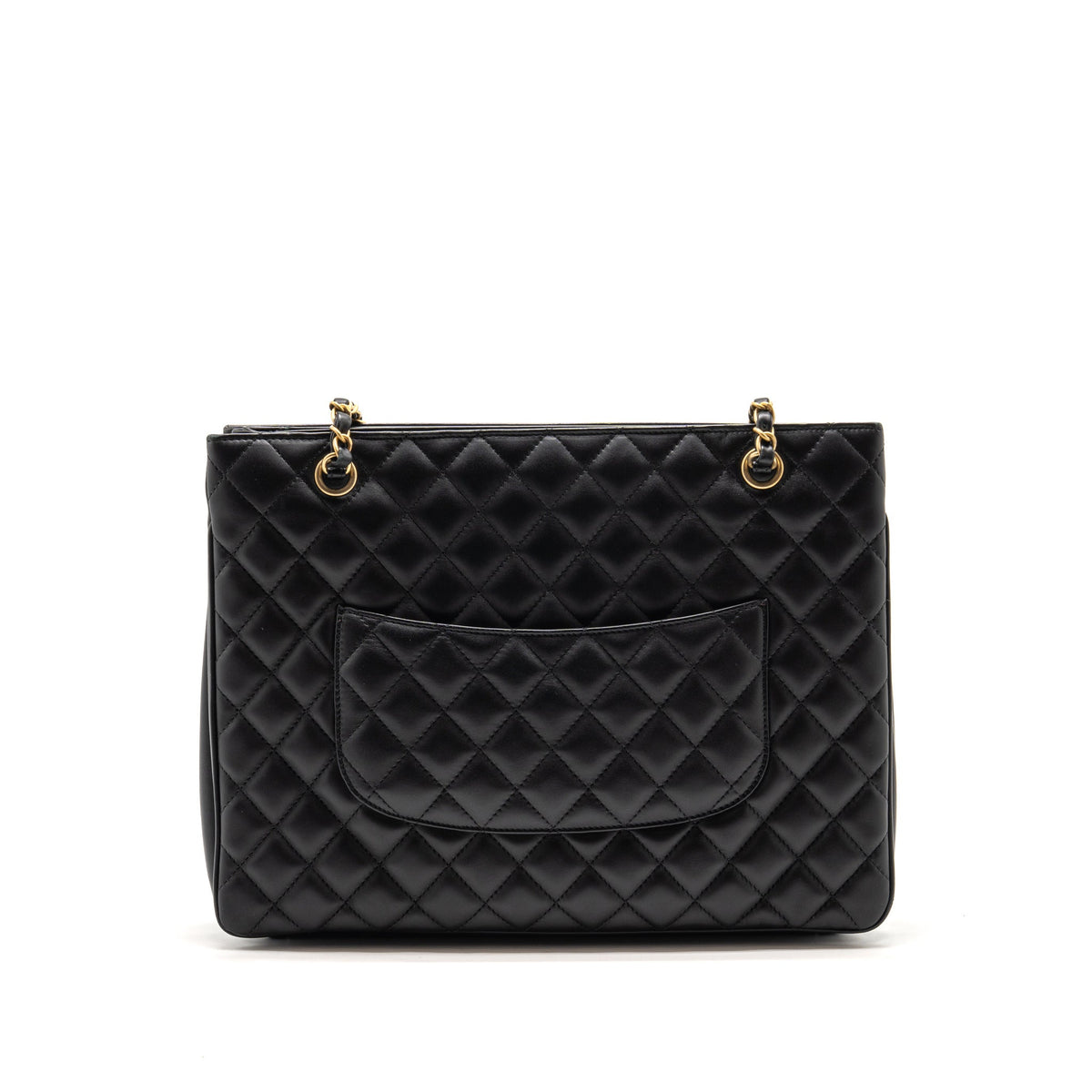 Chanel Quilted Shopping Tote Bag Calfskin Black GHW