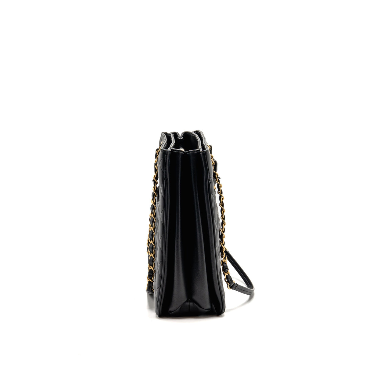 Chanel Quilted Shopping Tote Bag Calfskin Black GHW