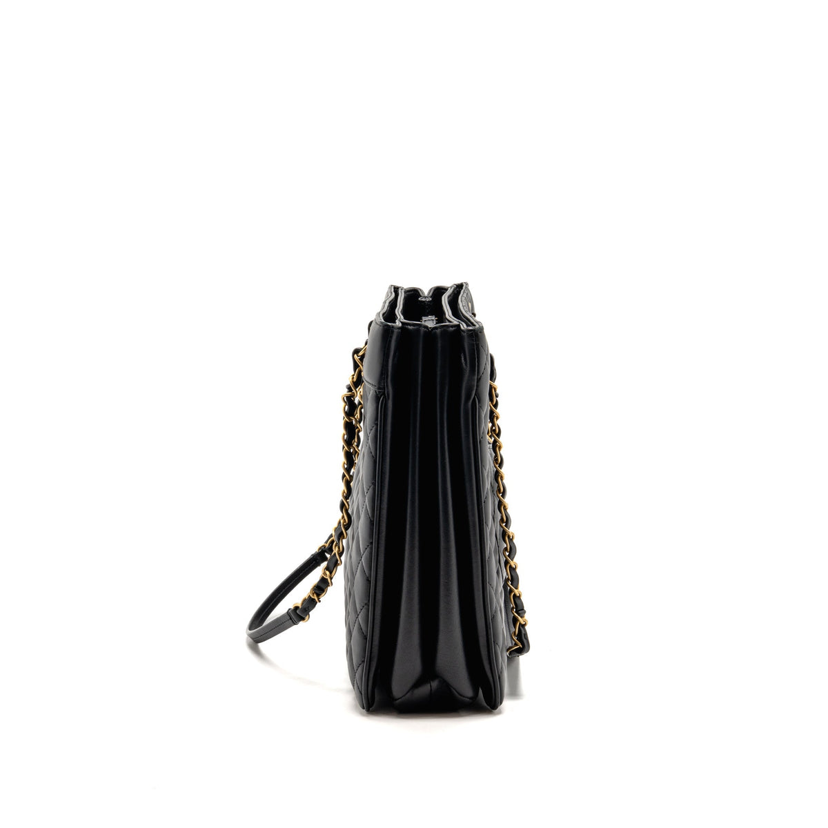 Chanel Quilted Shopping Tote Bag Calfskin Black GHW