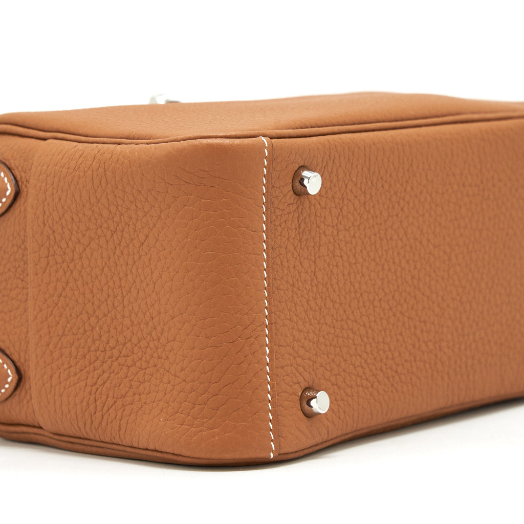 Hermes Mini Lindy Clemence Gold SHW