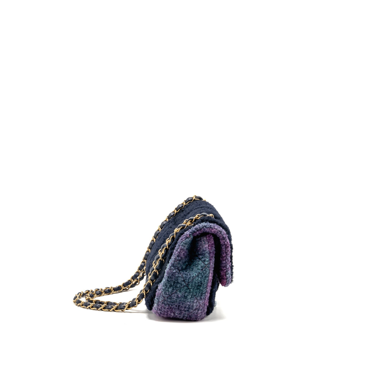 Chanel CC Quilted Flap Bag Shearling Multicolour GHW