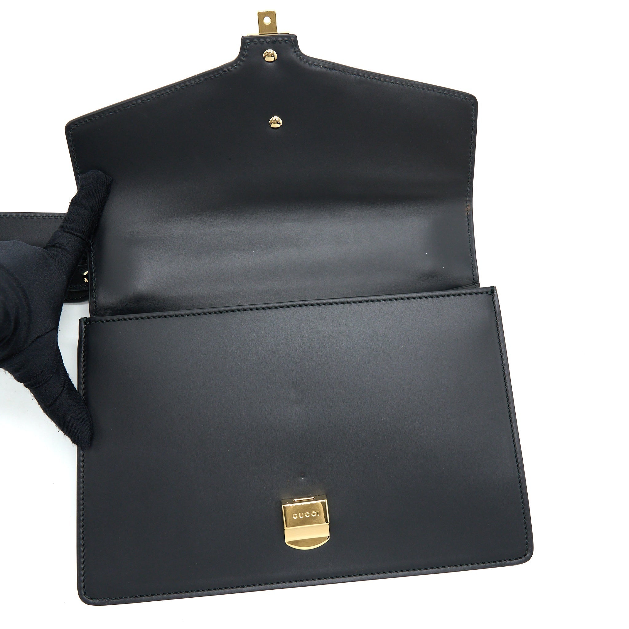 GUCCI SYLVIE BAG BLACK GHW