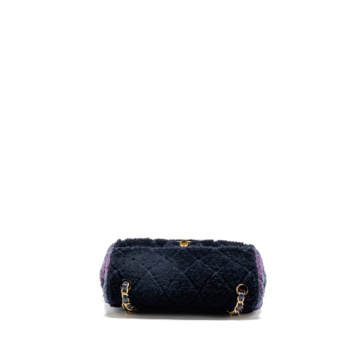 Chanel CC Quilted Flap Bag Shearling Multicolour GHW