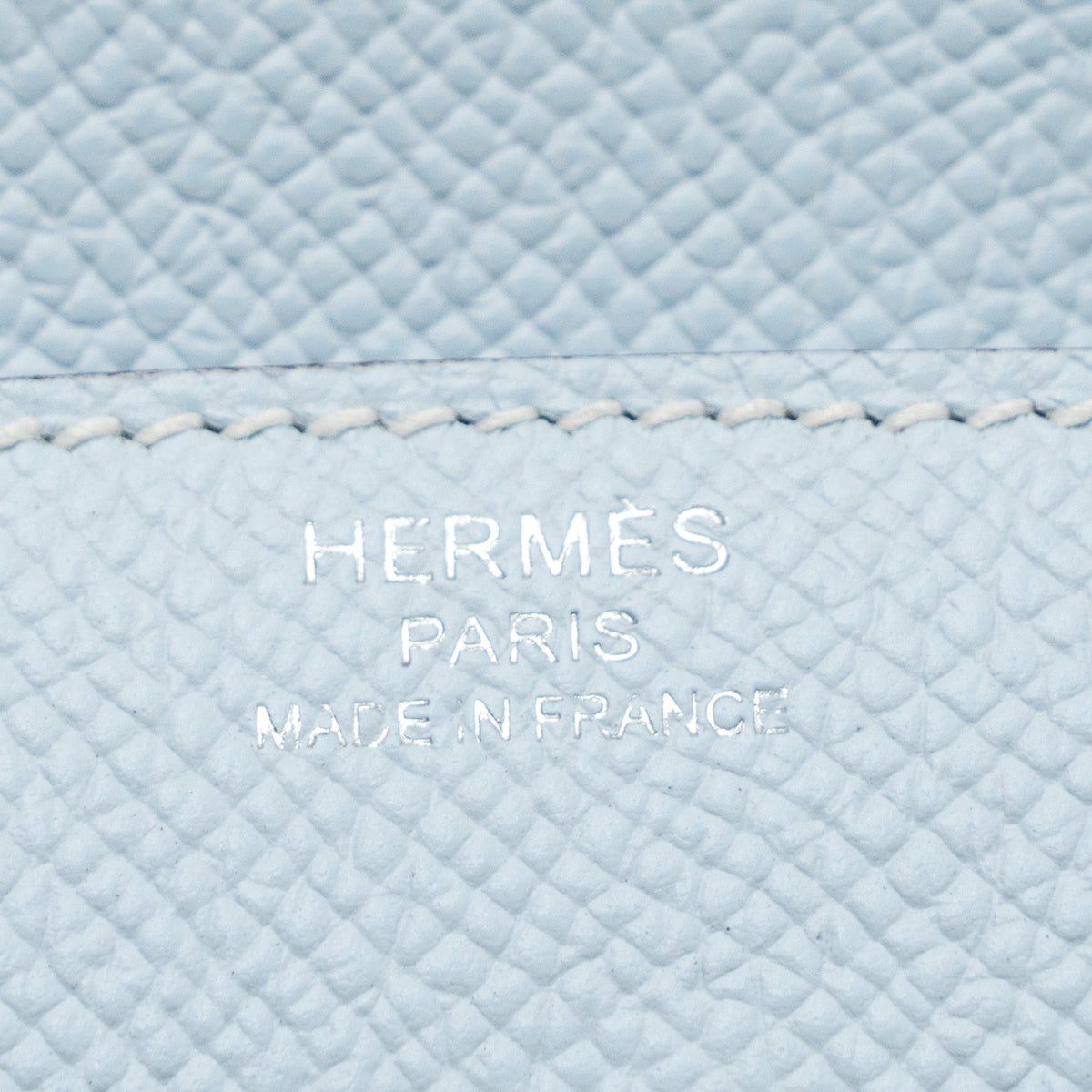 Hermes Birkin 25 Epsom Blue Brume SHW With An Extra Hermes Twilly