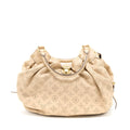 LOUIS VUITTON MAHINA HINA SHOULDER BAG BEIGE GHW