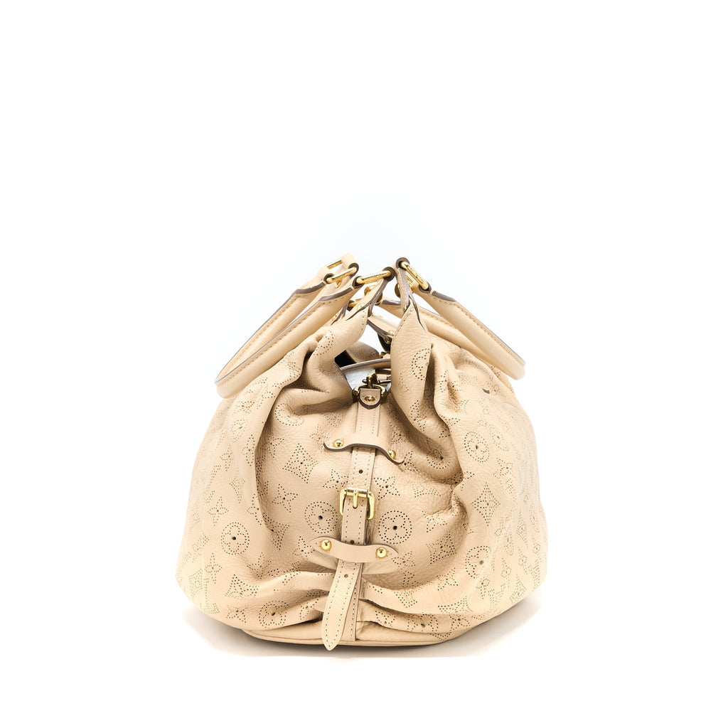 LOUIS VUITTON MAHINA HINA SHOULDER BAG BEIGE GHW
