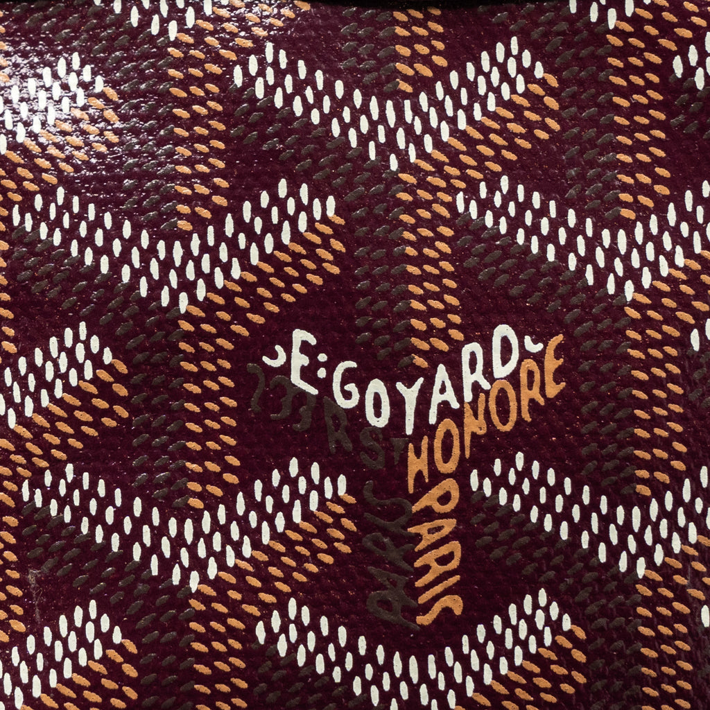 GOYARD MINI ANJOU MINI BAG CANVAS/ CALFSKIN BURGUNDY SHW