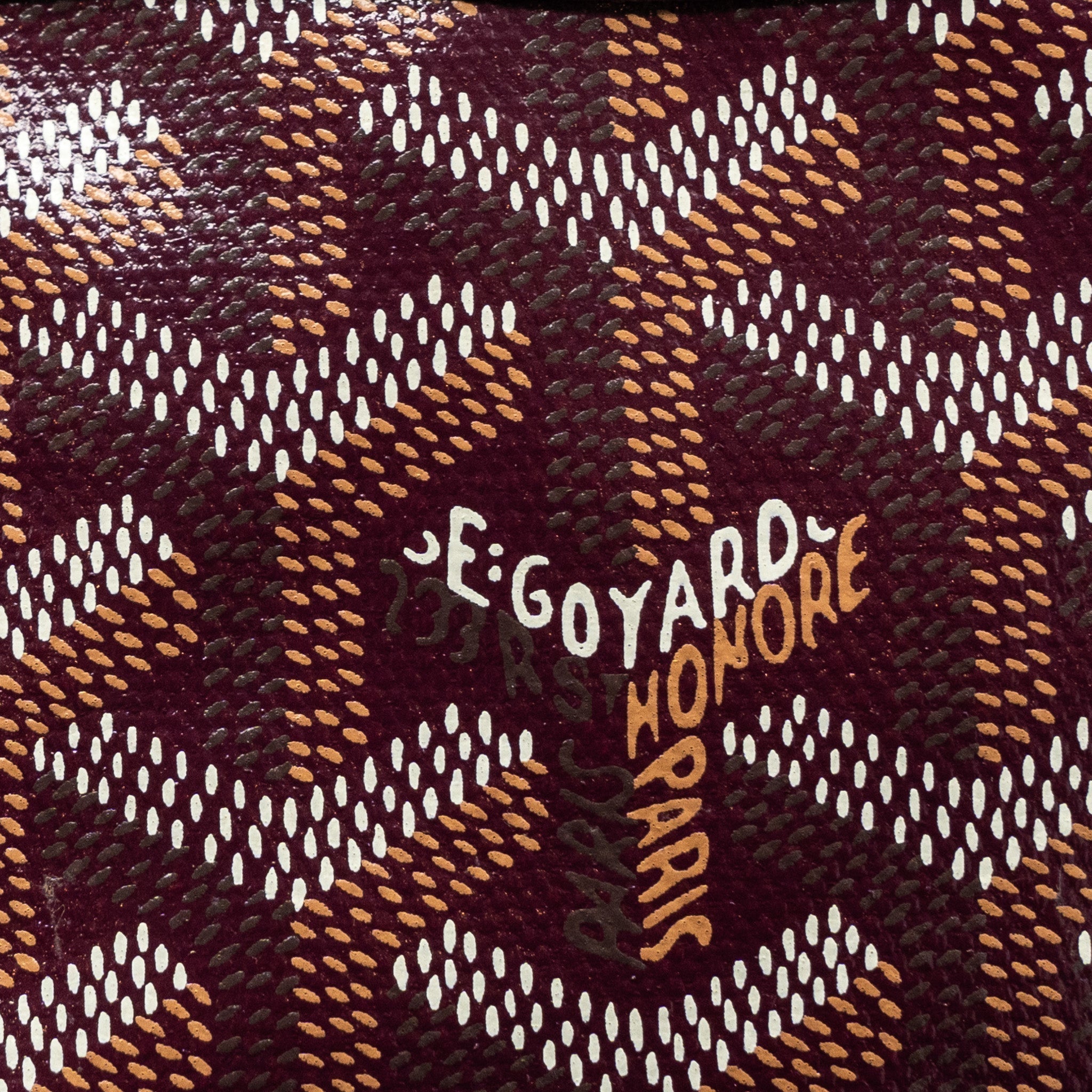 GOYARD MINI ANJOU MINI BAG CANVAS/ CALFSKIN BURGUNDY SHW