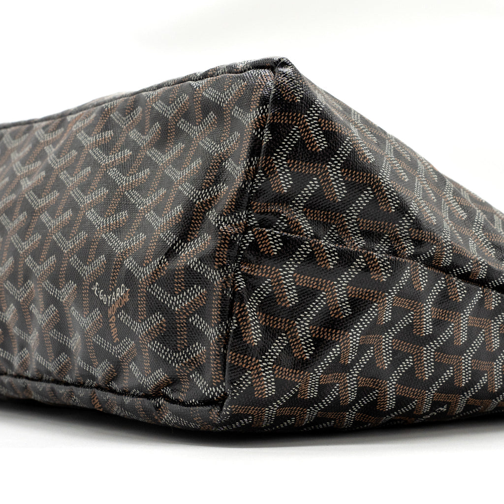 GOYARD SAINT LOUIS PM TOTE BAG GOYARDINE CANVAS BLACK SHW