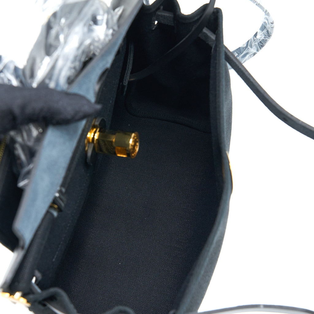Hermes Herbag Zip 31 Bag Canvas/Hunter Black GHW