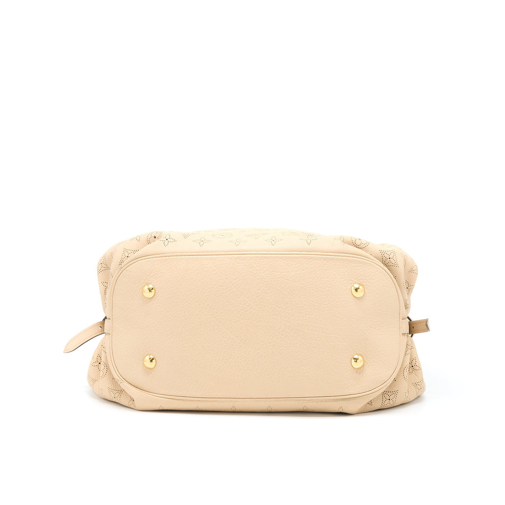LOUIS VUITTON MAHINA HINA SHOULDER BAG BEIGE GHW