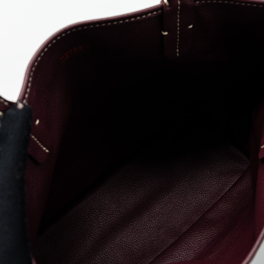 GOYARD MINI ANJOU MINI BAG CANVAS/ CALFSKIN BURGUNDY SHW