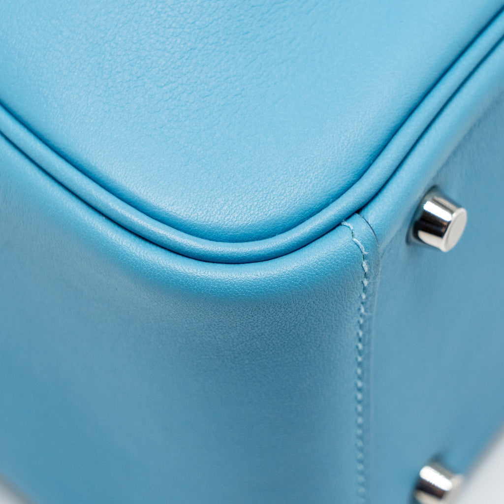 HERMES MINI LINDY SWIFT BLUE DE NORD SHW