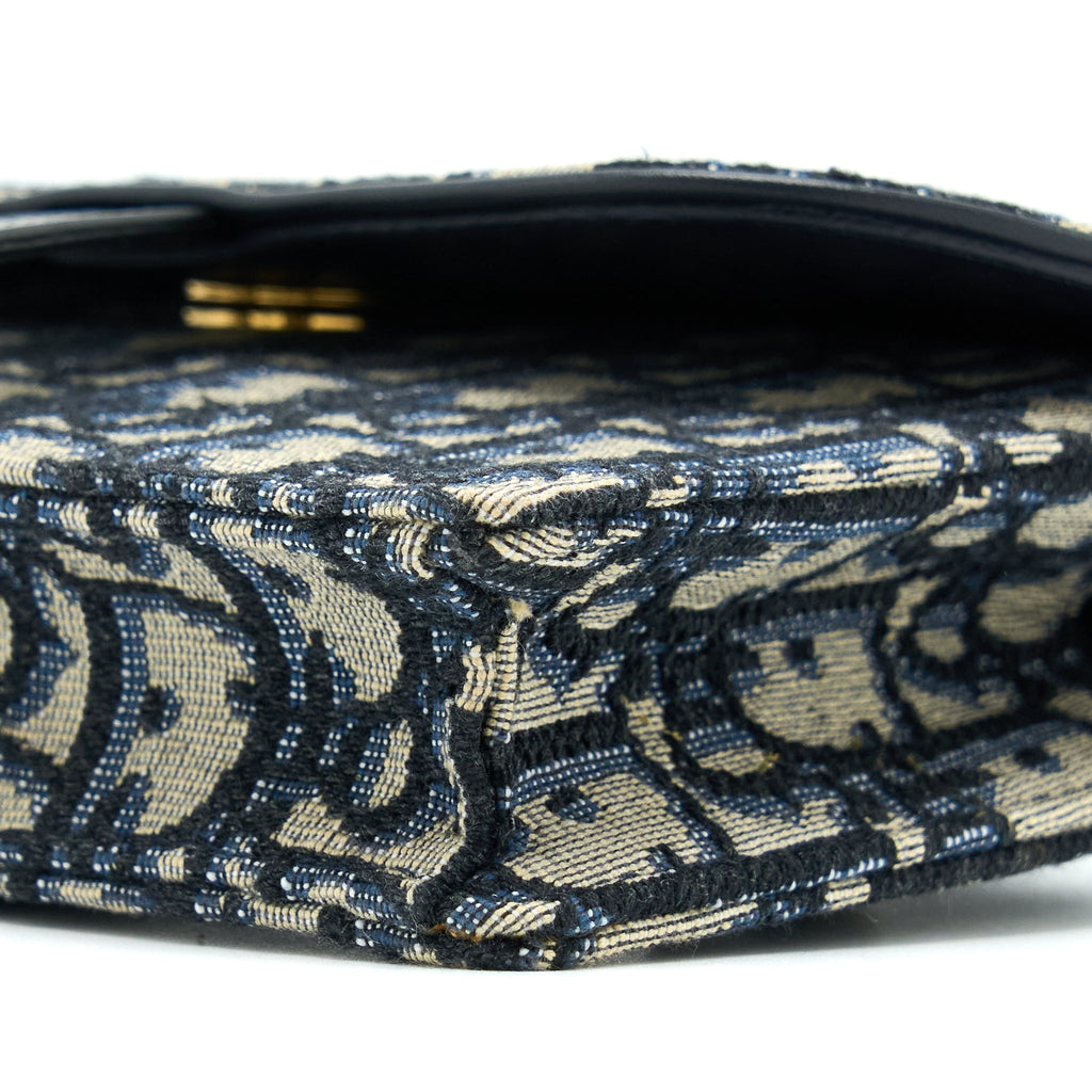 DIOR SADDLE BELT POUCH OBLIQUE BLUE GHW