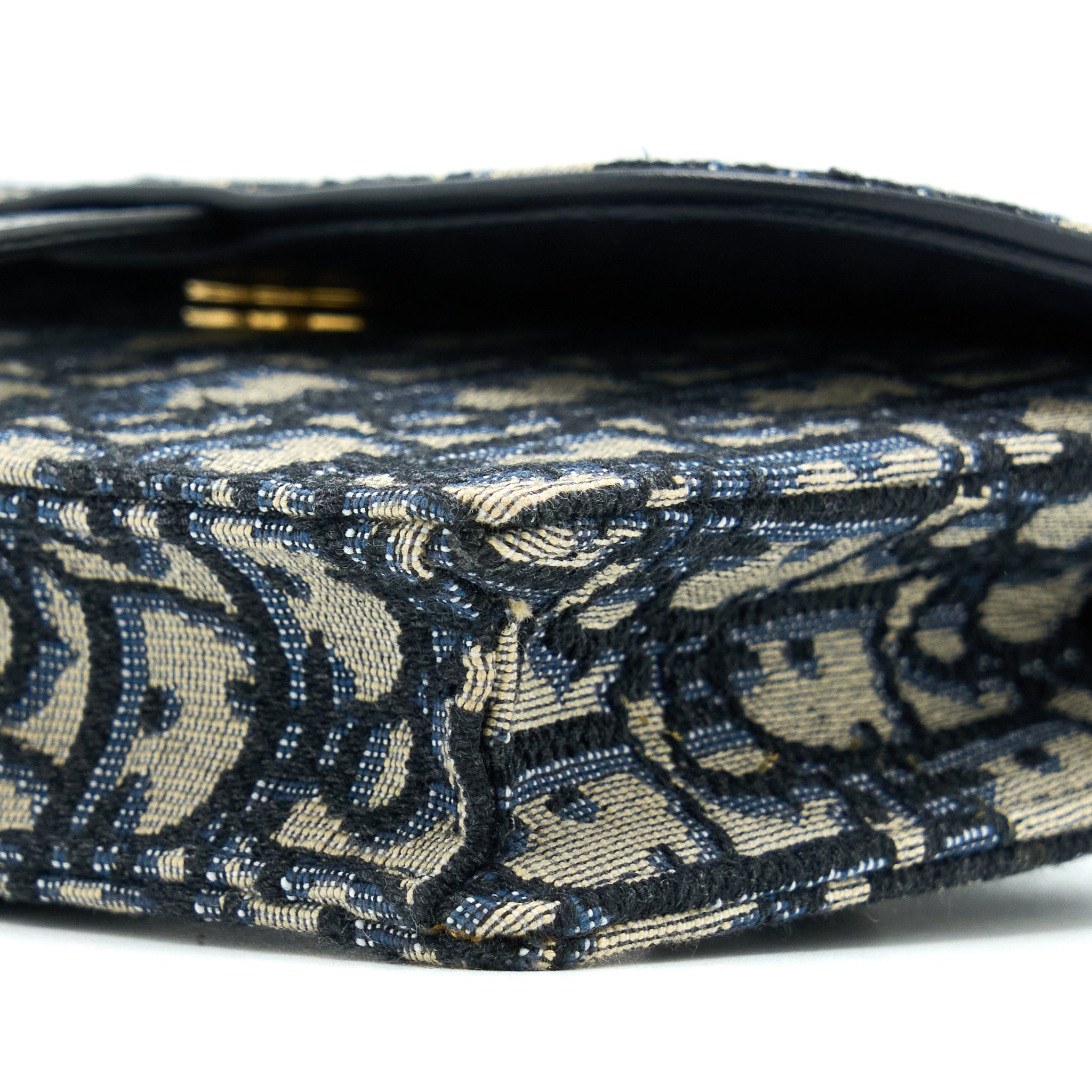 DIOR SADDLE BELT POUCH OBLIQUE BLUE GHW