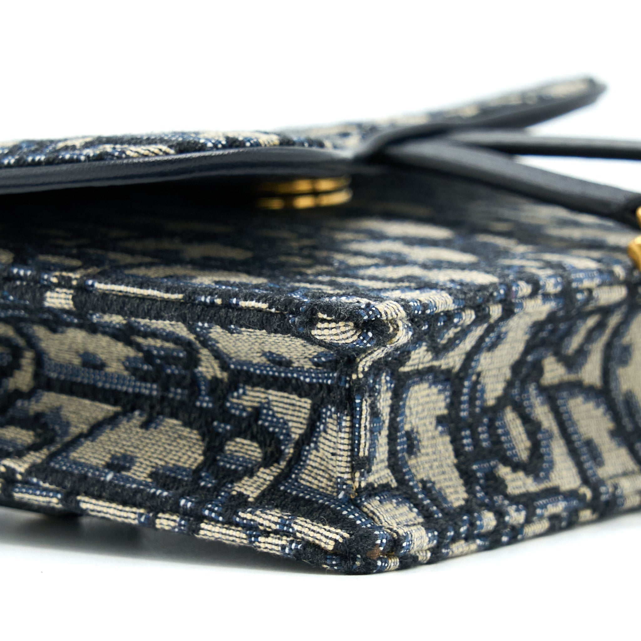 DIOR SADDLE BELT POUCH OBLIQUE BLUE GHW