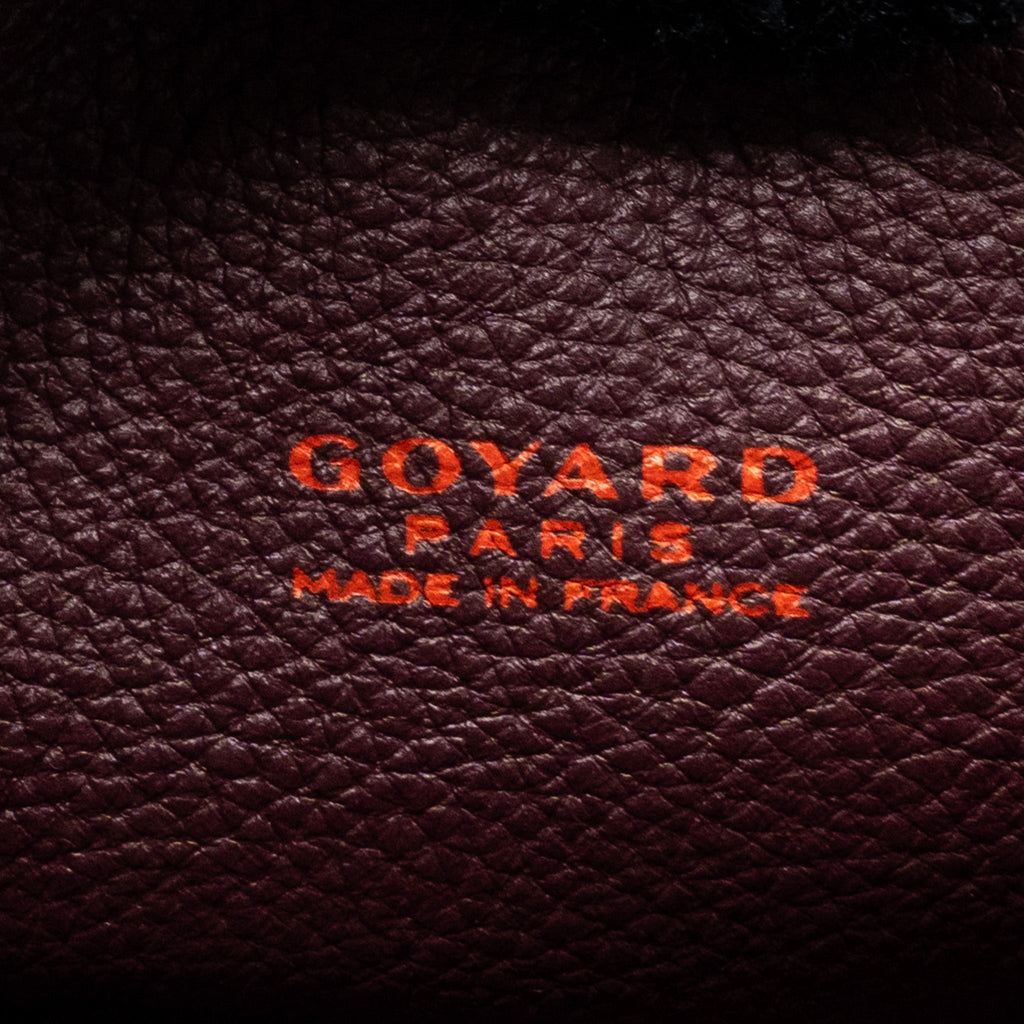 GOYARD MINI ANJOU MINI BAG CANVAS/ CALFSKIN BURGUNDY SHW