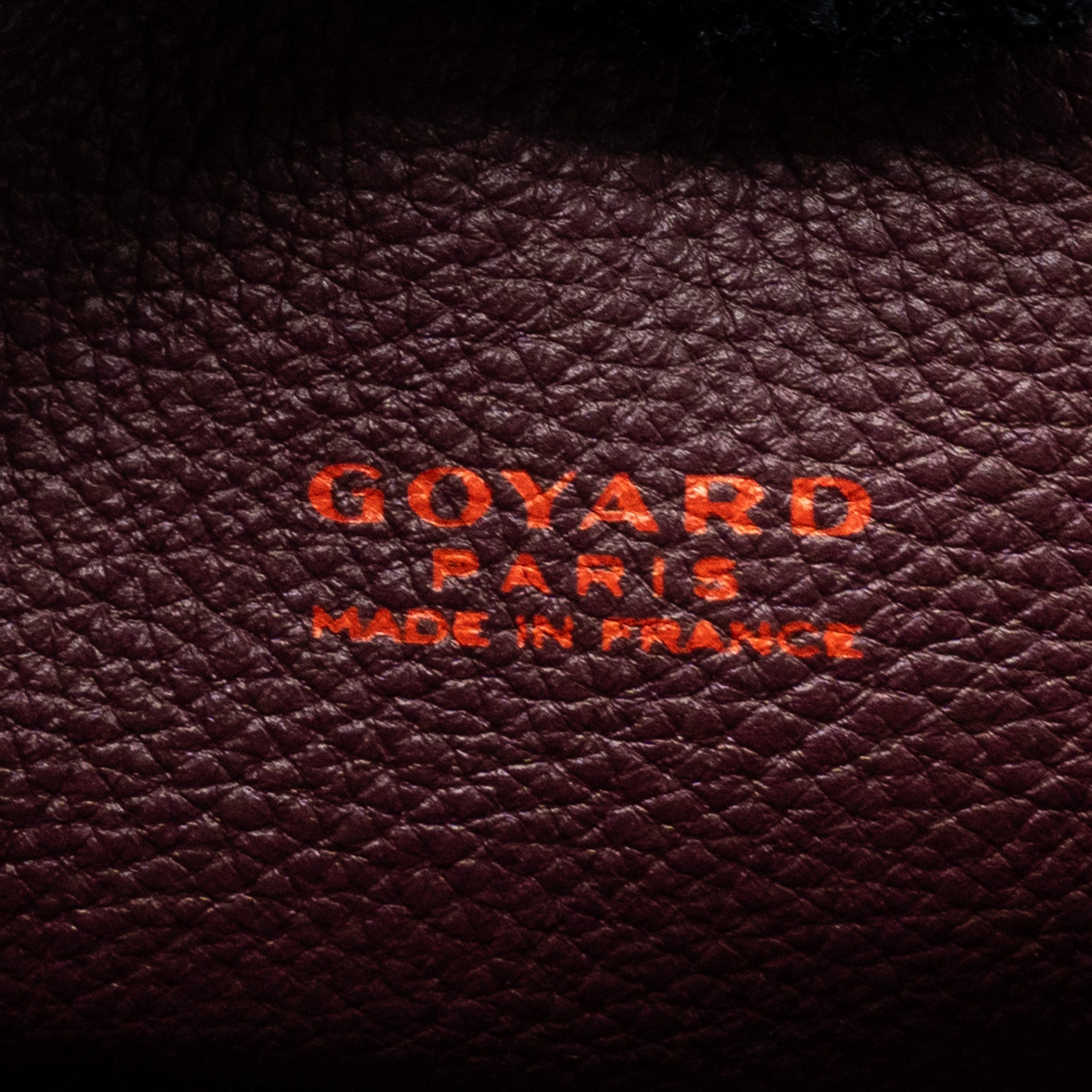 GOYARD MINI ANJOU MINI BAG CANVAS/ CALFSKIN BURGUNDY SHW
