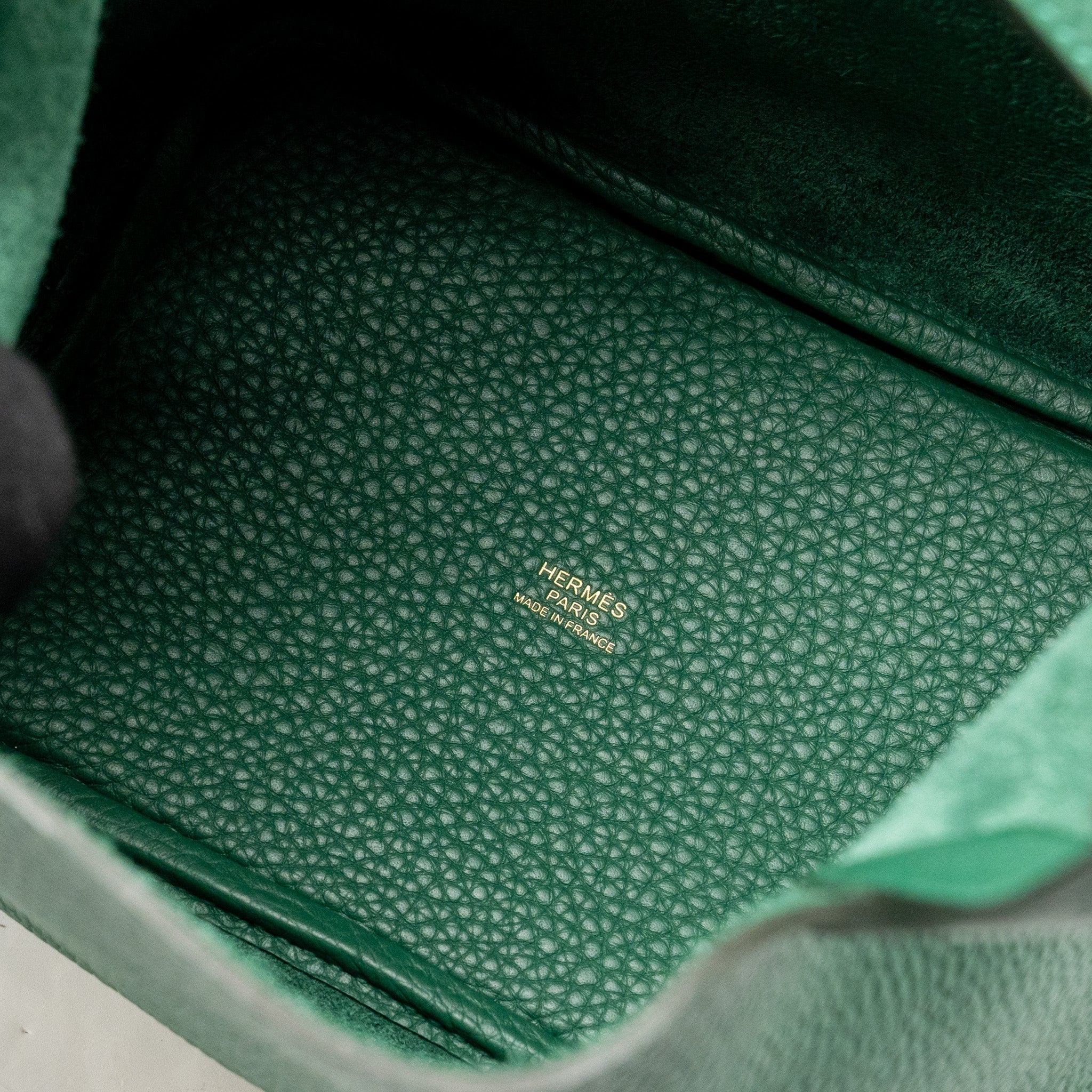 HERMES PICOTIN 18 LOCK BAG CLEMENCE VERT MOYEN GHW