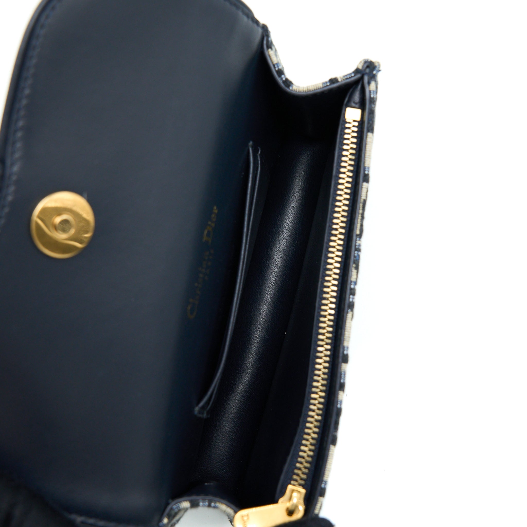 DIOR SADDLE BELT POUCH OBLIQUE BLUE GHW