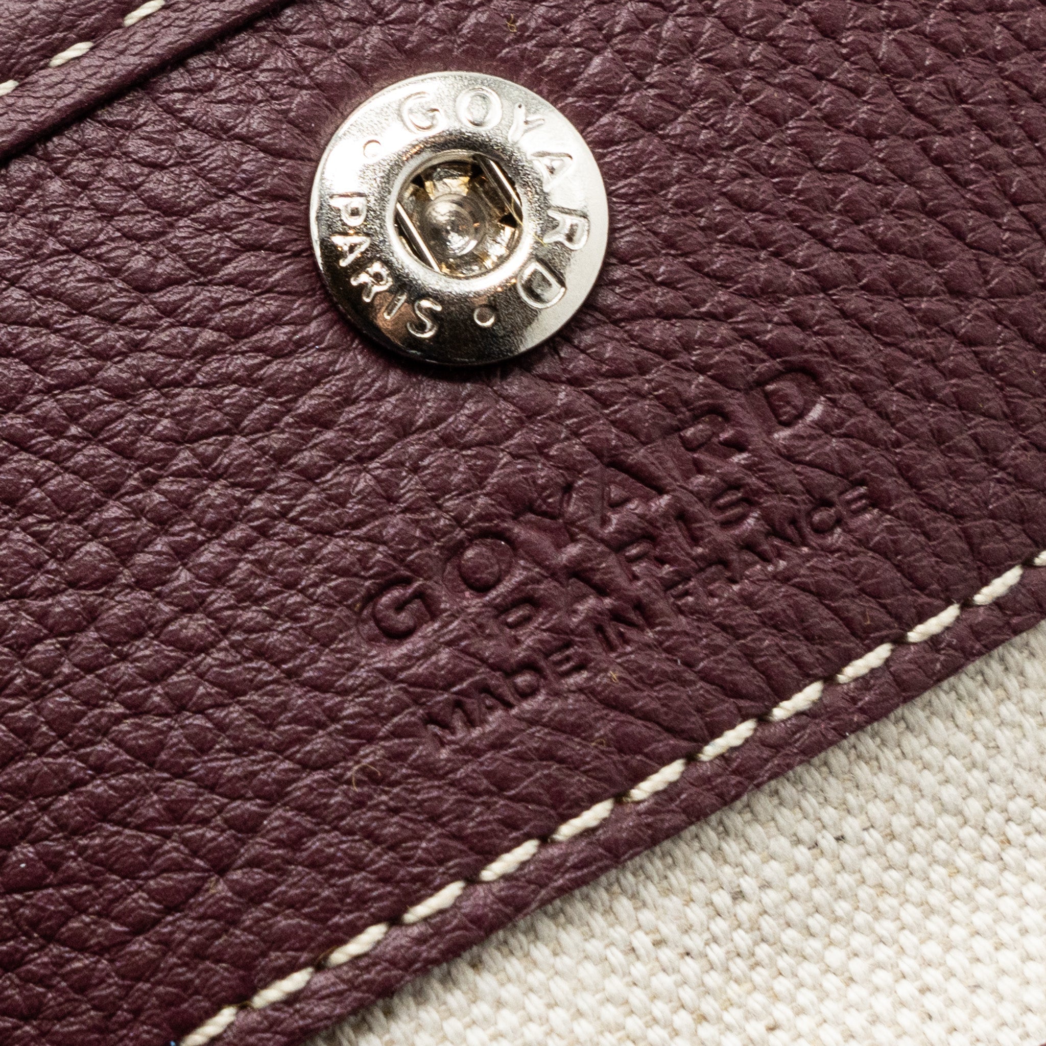GOYARD MINI ANJOU MINI BAG CANVAS/ CALFSKIN BURGUNDY SHW