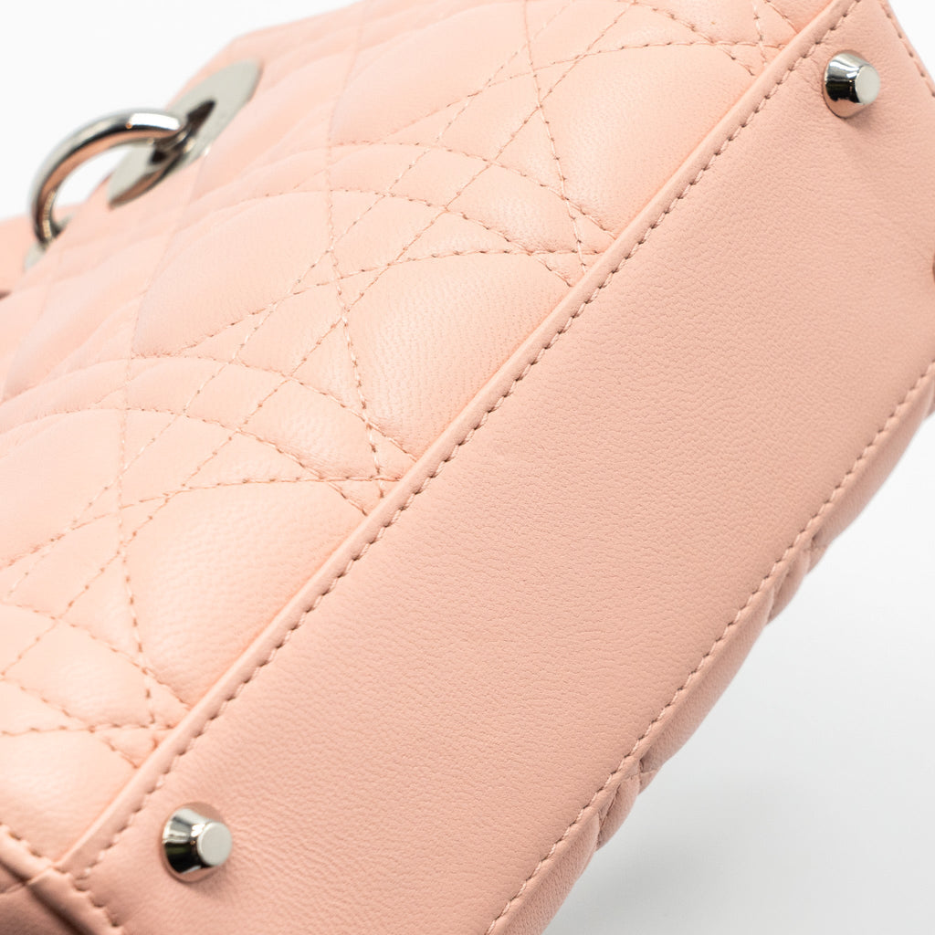 DIOR MINI LADY DIOR LAMBSKIN LIGHT PINK SHW