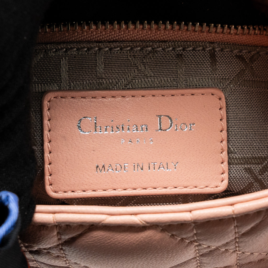 DIOR MINI LADY DIOR LAMBSKIN LIGHT PINK SHW