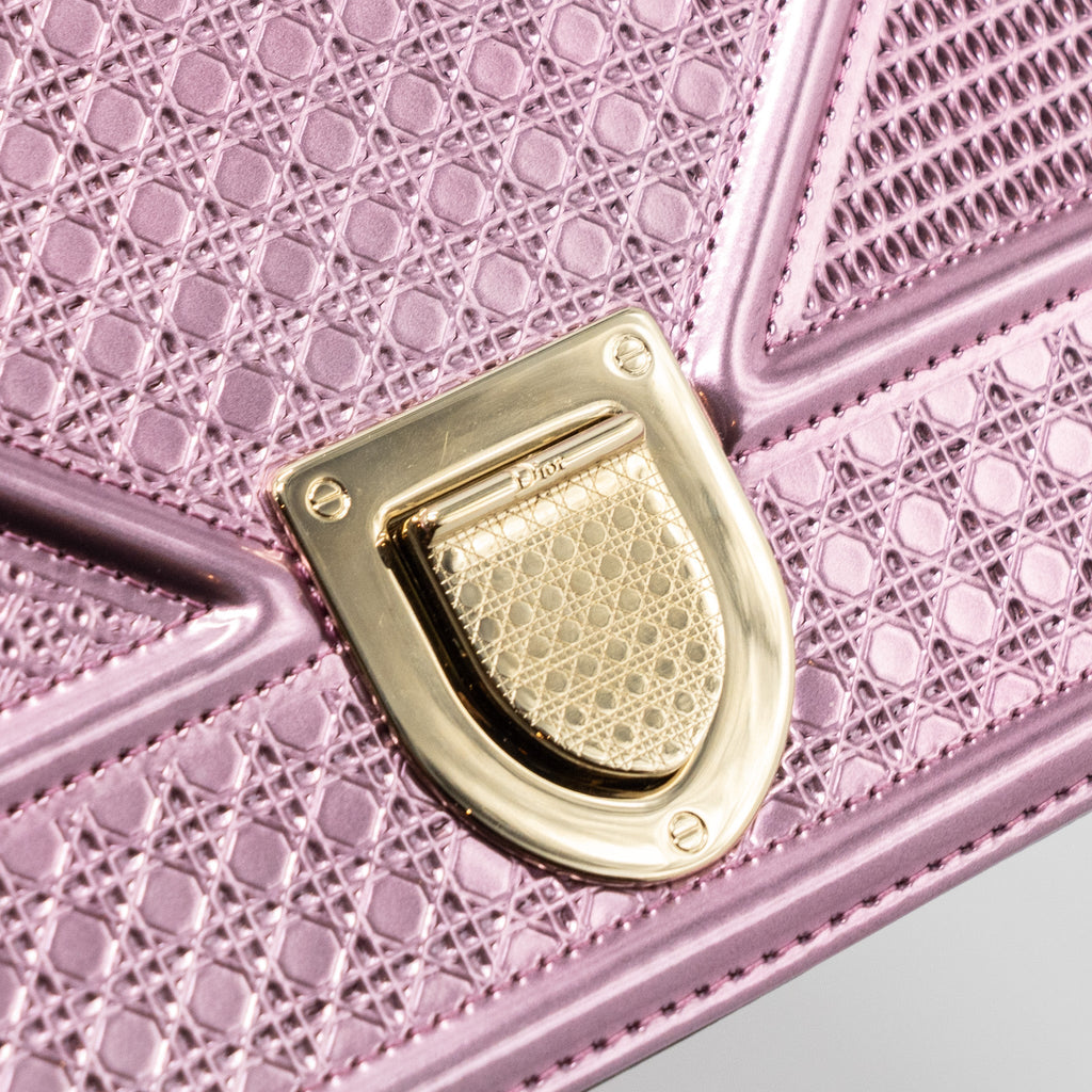DIOR DIORAMA BAG METALLIC PINK LGHW