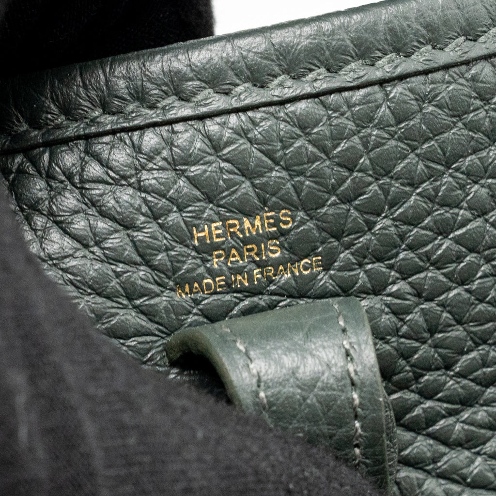 HERMES MINI EVELYNE CLEMENCE VERT MANGROVE GHW