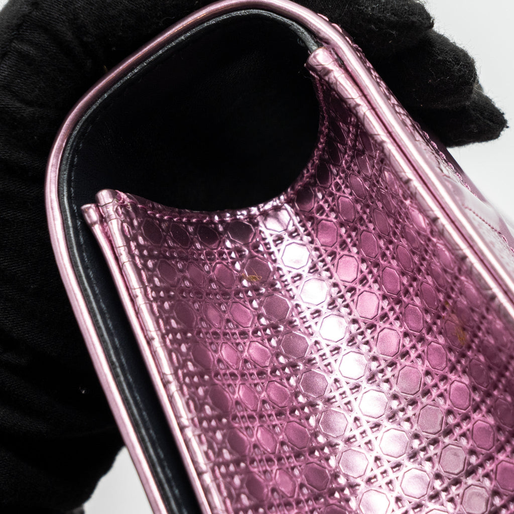 DIOR DIORAMA BAG METALLIC PINK LGHW