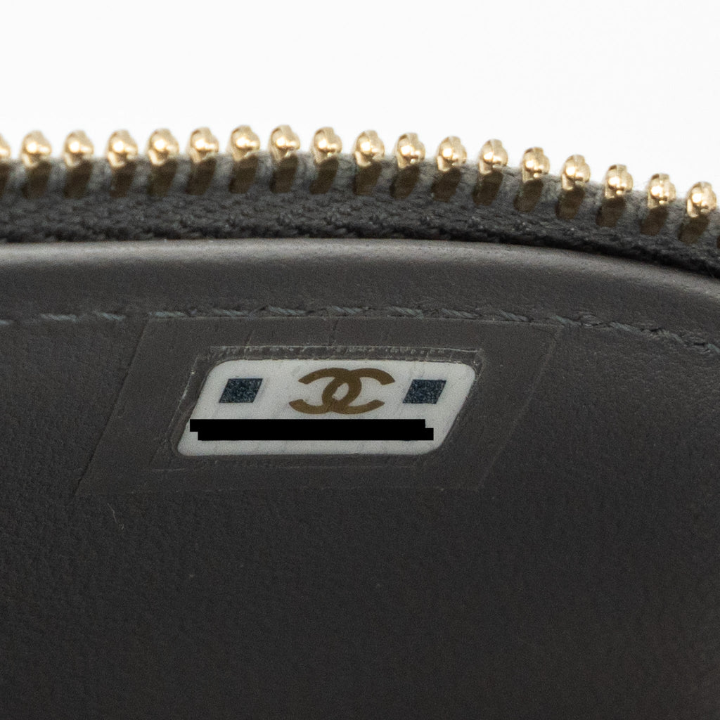 CHANEL TOP HANDLE MINI VANITY CASE LAMBSKIN GREY GHW(MICROCHIP)