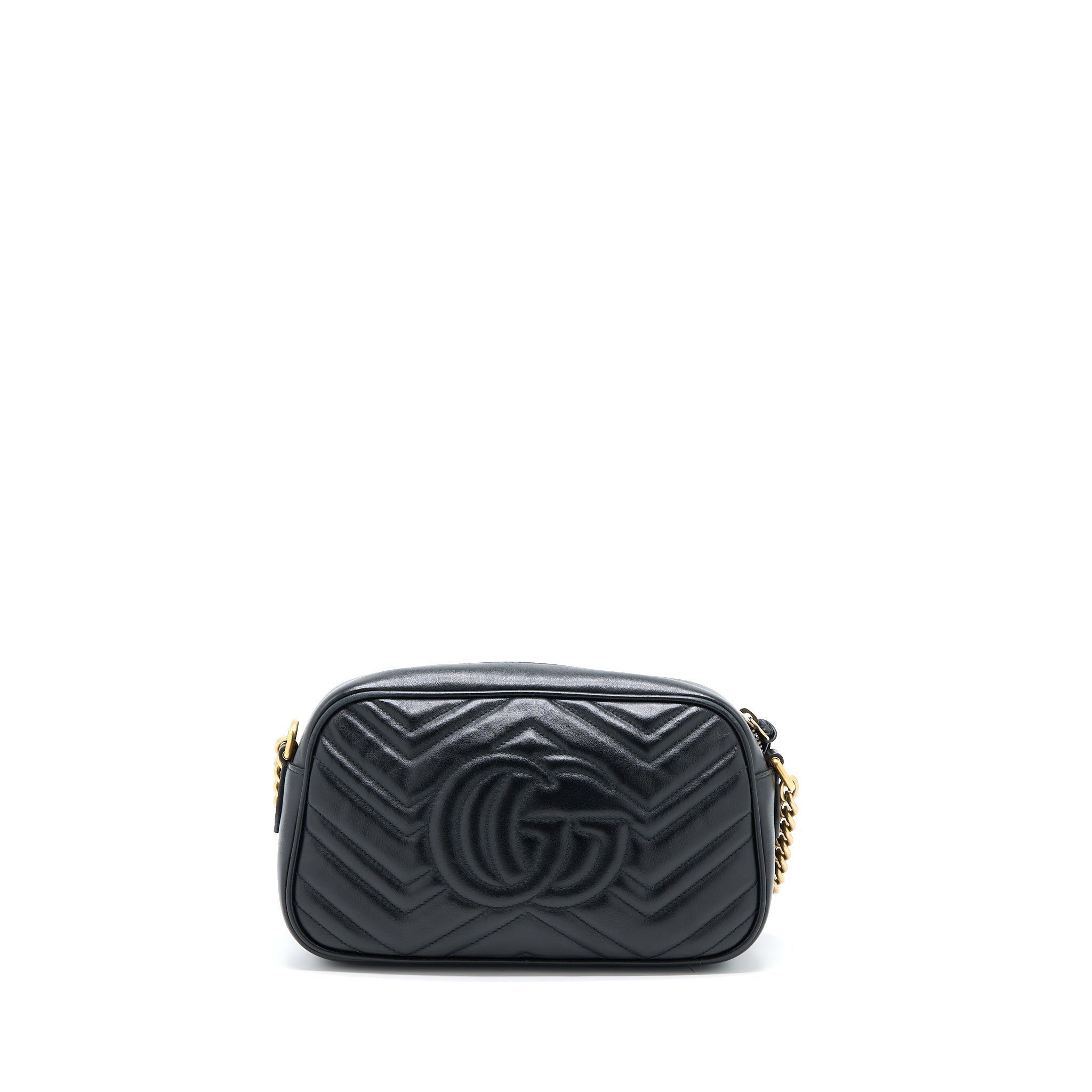GUCCI SMALL MARMONT MATELASSE CALFSKIN BLACK GHW