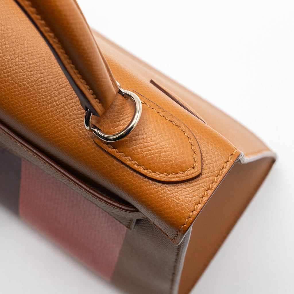 Hermes kelly 28 Letter H limited epsom / sombrero/ mysore gold/ Capucine / rouge H SHW