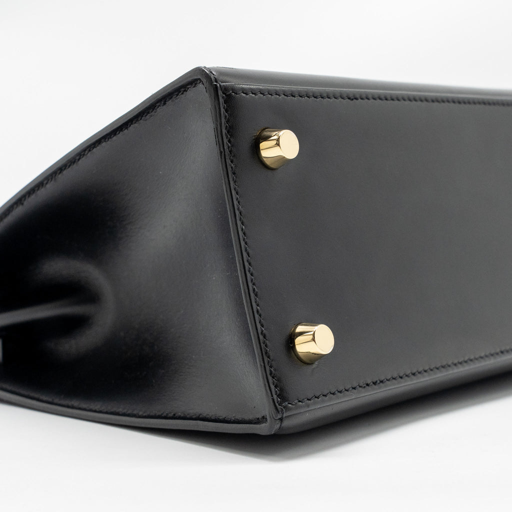 Hermes Kelly 25 Box Black GHW